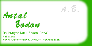 antal bodon business card